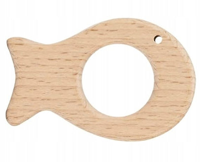 UBERMING Beißring aus Holz FISCH 5 x 7,5 cm