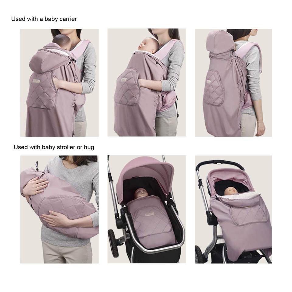 BEBAMOUR Universal-Regenschutz für Babytrage, Kinderwagen, Autositz