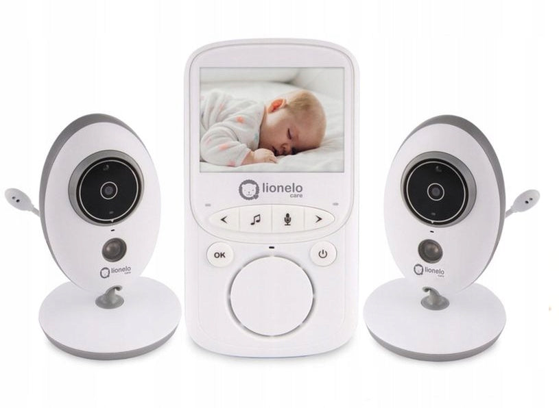 LIONELO Babyline 5.1 niania elektroniczna 2,4" VOX + 2 kamery, monitor wideo z ekranem i czujnikiem temperatury