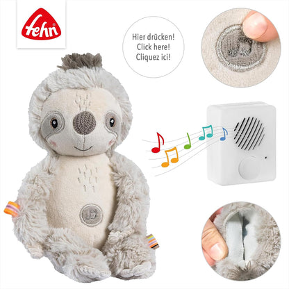 FEHN Sloth comforter with Cry Sensor 19cm