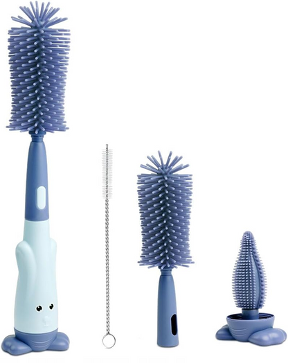 VICLOON 3in1 Silikonbürsten zur Reinigung von Flaschen, Saugern und Strohhalmen 28cm