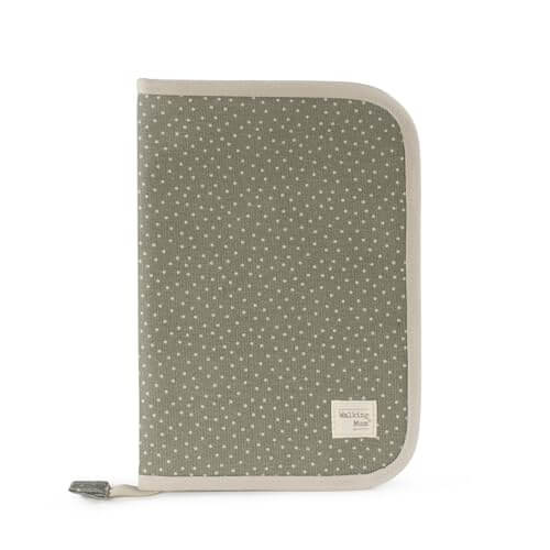 WALKING MUM Topito Poppy Moss etui na dokumenty, zamykane etui na książeczkę zdrowia i dokumenty dziecka