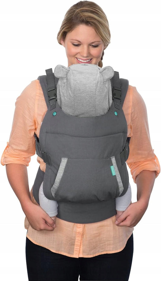 INFANTINO Cuddle Up ergonomische draagzak 5,5 - 18 kg met capuchon