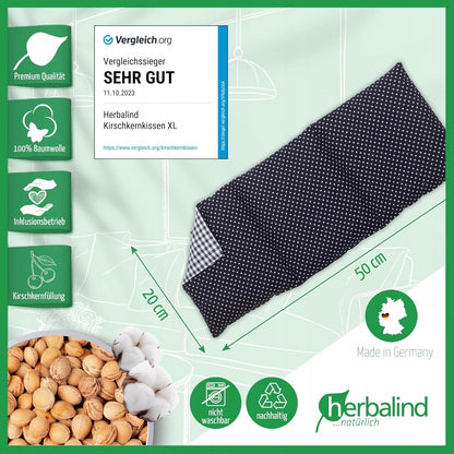 HERBALIND Kirschkernkissen XL 900g 50x20cm