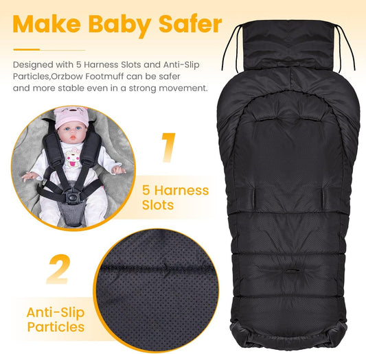 ORZBOW universeller gefütterter Fußsack für Kinderwagen – Produktfoto 2