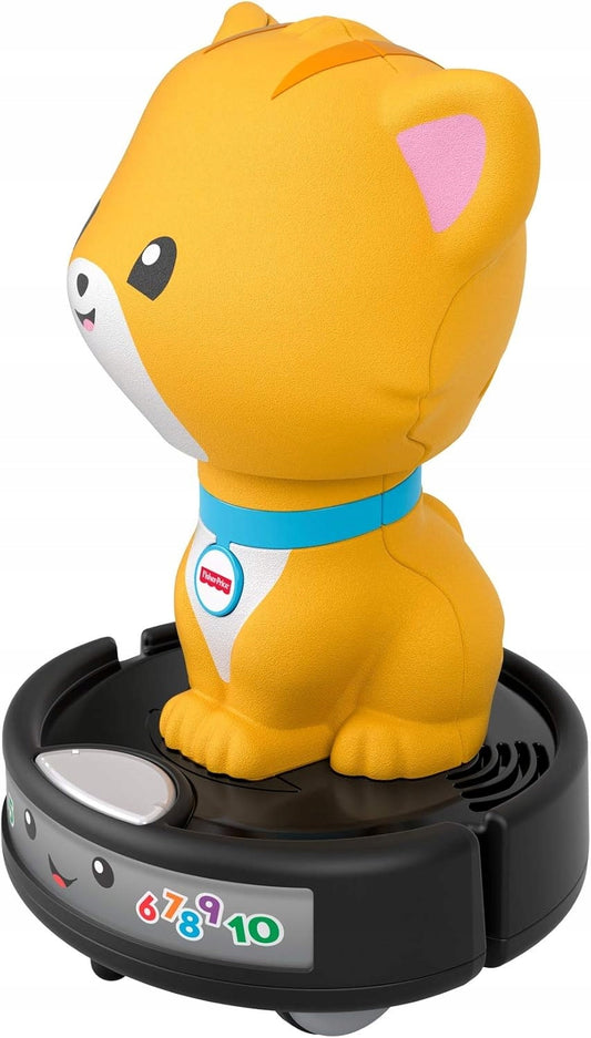FISHER-PRICE GMX70 kat die rijdt op een robotstofzuiger met melodieën en lichtjes