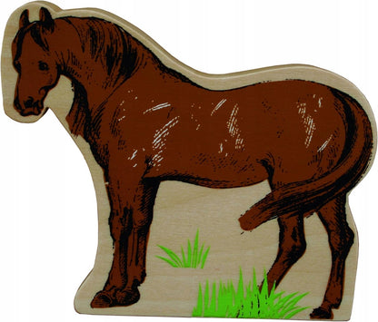 ROBA drewniana zagroda i 6 zwierząt FARMA 30,5 x 37 x 31,5 cm