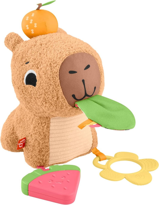 FISHER-PRICE plüss szenzoros kapibara rágókával és csörgővel 23,5 cm