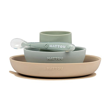 NATTOU Silikon-Essgeschirr, 4-teilig