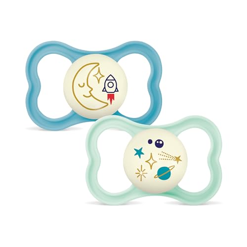 MAM Air Night Silikon-Schnuller 16+ Monate x2 LEUCHTEND