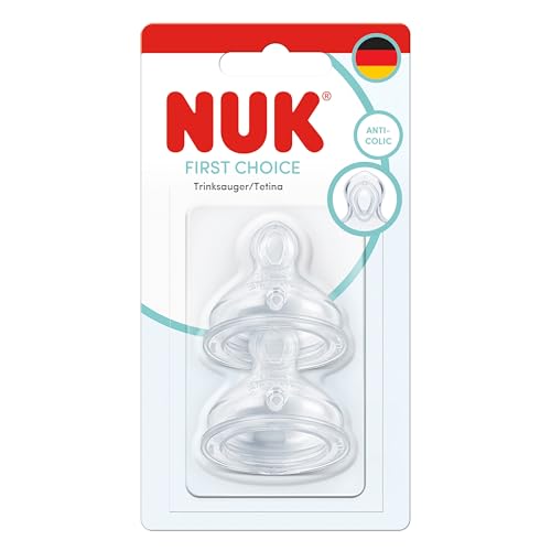 NUK First Choice Flaschensauger ab 6 Monaten Flow Control, 2 Stück