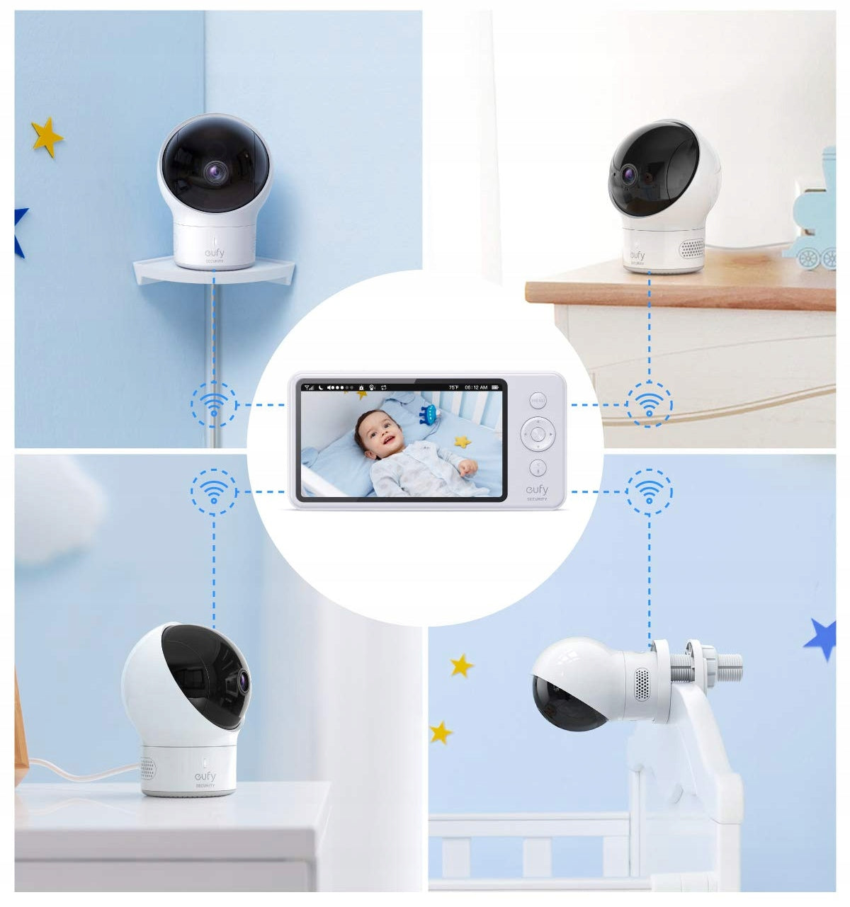 EUFY SpaceView zusätzliche Kamera für Babyphone + Weitwinkelobjektiv