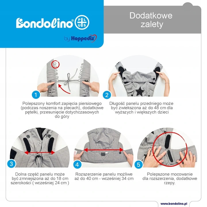 HOPPEDIZ Bondolino Classic Babytrage ergonomisch