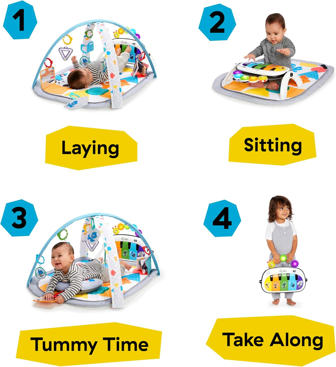 BABY EINSTEIN Kickin' Tunes 4-in-1 Spieldecke + Spielzeuge