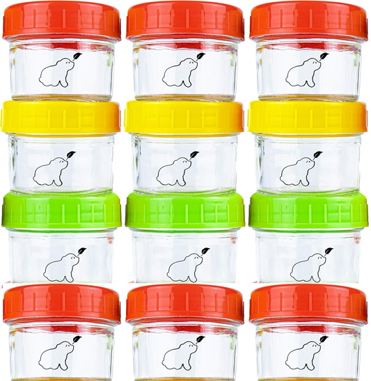 BUDDING BEAR Glasbehälter Gläser 120 ml x 12