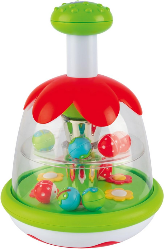 CHICCO Rainbow Spinner Kreisel mit Wiesenmotiv 16 x 22 cm 6 M+