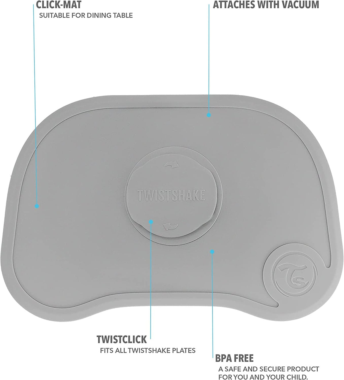 TWISTSHAKE CLICK MAT mit Teller 6M+