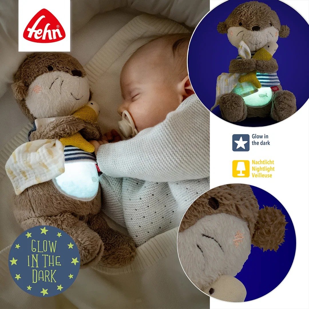 Fehn Otter night light and cuddly toy