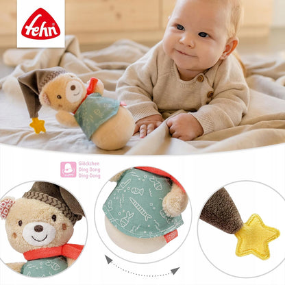 FEHN Miś Bruno wańka WSTAŃKA 14cm grzechotka
