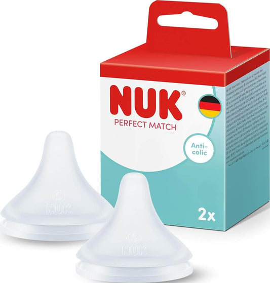 NUK Perfect Match smoczek 6m+ x2, antykolkowy zestaw smoczków L dla niemowląt