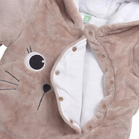 JIAMY Winteroverall mit Kapuze 6-9 Monate 56 cm KATZE