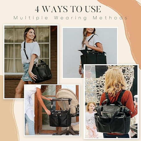 MISS FONG Kinderwagenrucksack mit 4-in-1 Zubehör