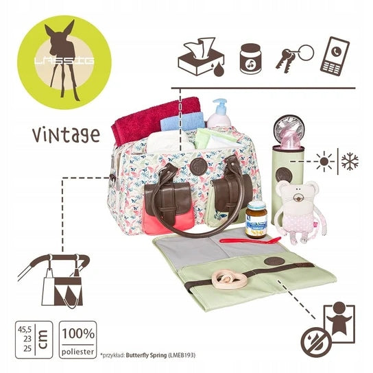 LÄSSIG Vintage Metro Bag Wickeltasche + Zubehör