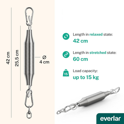 EVERLAR Schaukelfeder für Federwiege und Babyhängematte 15 kg