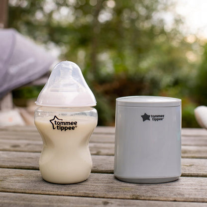 TOMMEE TIPPEE LetsGo podróżny podgrzewacz USB, szary podgrzewacz do butelki z mlekiem na wynos