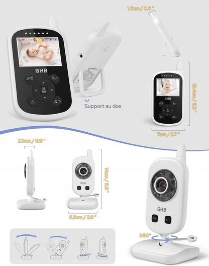 GHB UU24 Digitales Babyphone mit 2,4" LCD