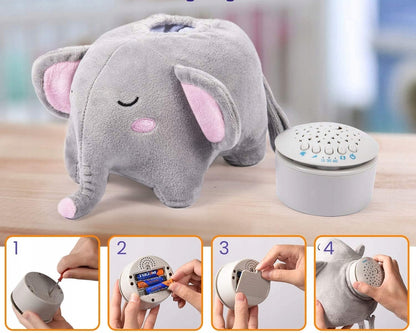 MOMCOZY Sternenprojektor Kuscheltier 15 Melodien & Geräusche 13x19 cm ELEFANT