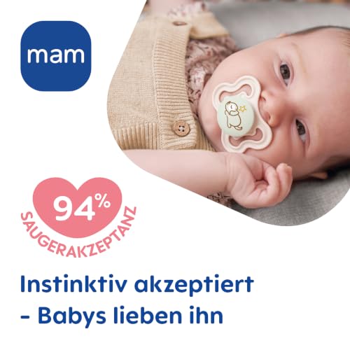MAM Supreme Night Silikon-Schnuller 0-6m x2 LEUCHTEND