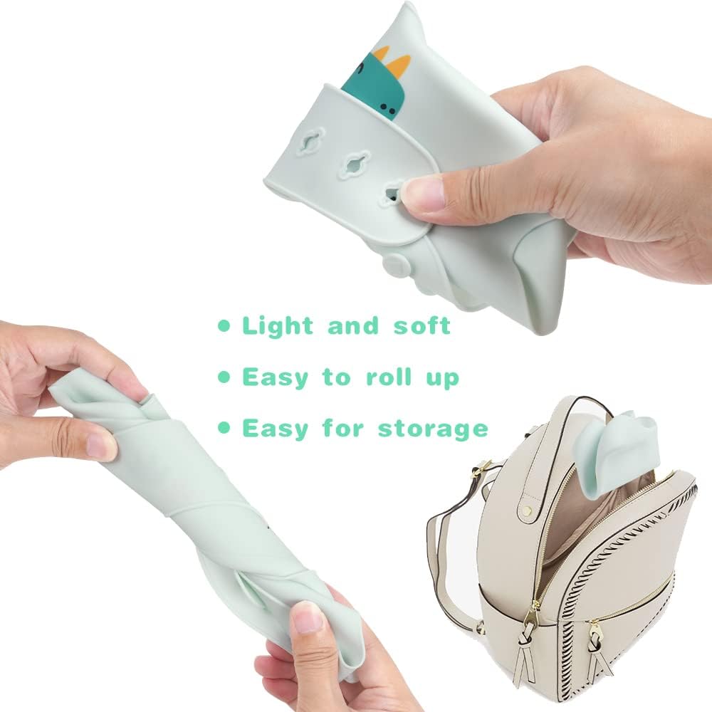 VICLOON Silikonlätzchen mit Auffangtasche x2