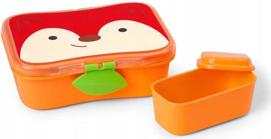 SKIP HOP Zoo Lunch Kit - Lis śniadaniówka + pudełko na przekąski 700 ml, czerwono-pomarańczowe