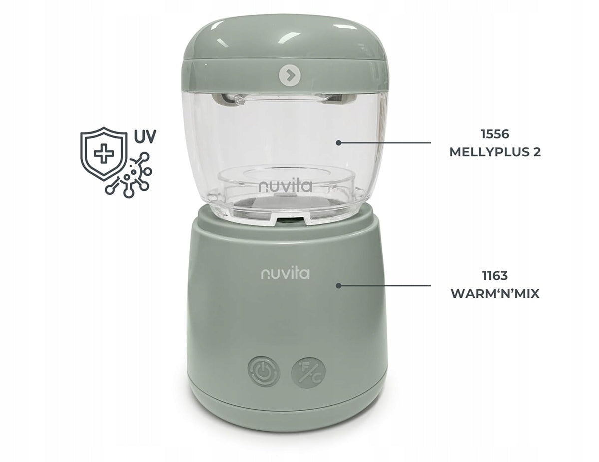 NUVITA Warm'N'Mix Reiseflaschenwärmer für Flaschen verschiedener Marken 9 x 8,5 cm