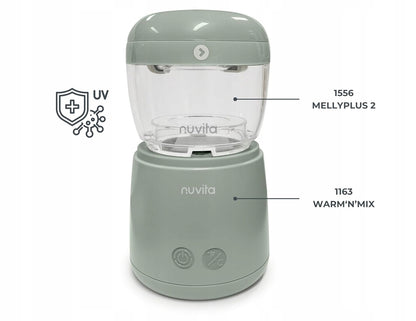 NUVITA Warm'N'Mix Reiseflaschenwärmer für Flaschen verschiedener Marken 9 x 8,5 cm