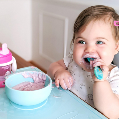 CHICCO Easy Start Silikon-Set Schale Löffel Lätzchen