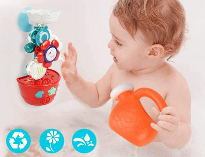 MOZOOSON Badespielzeug Blume 21,5 cm + Gießkanne und Trichter
