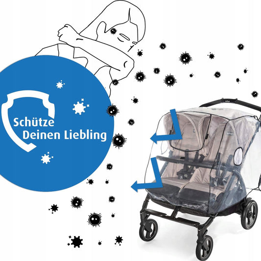REER parapioggia per passeggini gemellari