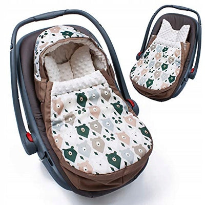 SEVIRA KIDS înfășător sac de dormit pentru scaun auto cărucior MINKY + impermeabil