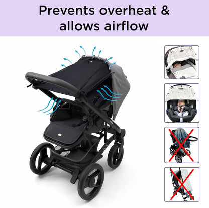 DOOKY Sonnenschutz für Kinderwagen und Autositze Gr. 0 UPF 50+