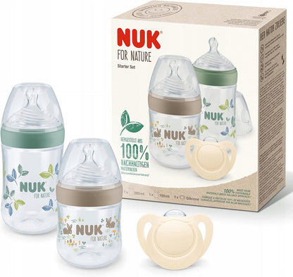 NUK for Nature Set 2x Flasche + Schnuller Temperaturkontrolle