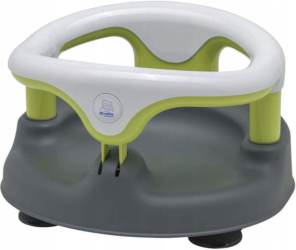 ROTHO Babydesign krzesełko do kąpieli 13kg biało-zielono-szare z komfortowym siedziskiem dla niemowląt
