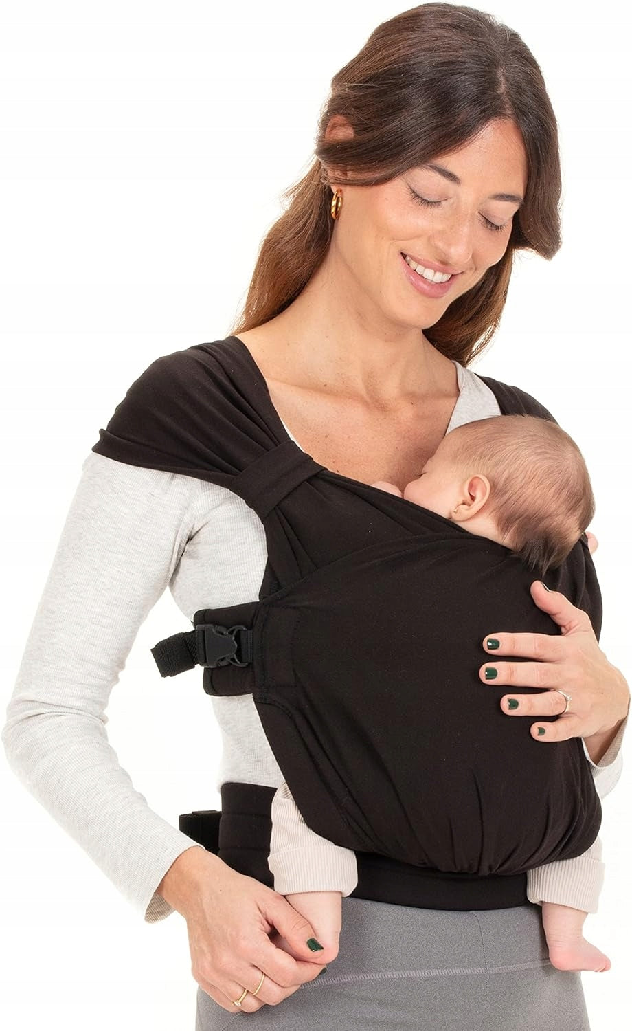 BOBA BLISS nosidełko ergonomiczne od urodzenia 2w1 czarne, miękkie nosidło dla niemowląt, wygodne i bezpieczne