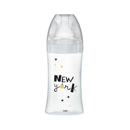 DODIE Sensation+ NEW YORK Glasflasche 270 ml 0-6 m Sauger 2 mittlerer Durchfluss