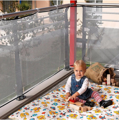 REER Schutznetz zum Schutz vor dem Herunterfallen von Spielzeug vom Balkon 294 x 94 cm