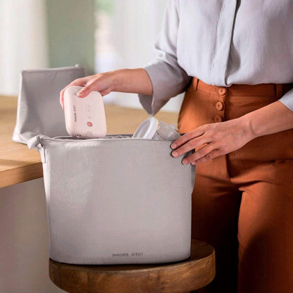 PHILIPS AVENT SCF397/11 podwójny LAKTATOR elektryczny w torbie, mobilny zestaw do odciągania mleka