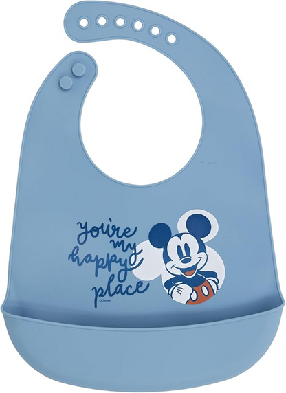 STOR Silikonlätzchen mit Tasche MICKEY MAUS
