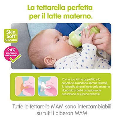 MAM Flaschensauger Größe 1 SkinSoft 0m+ x2