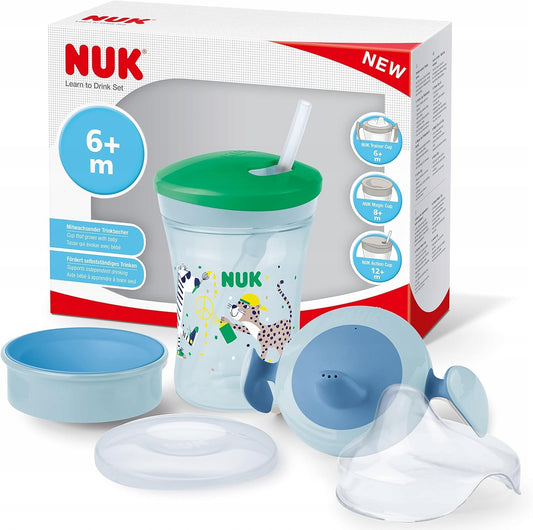 NUK Trinklernset Becher + 3 Schnäbel